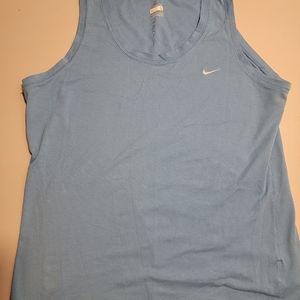 Nike Women's Running Athletic Sports Tank Baby Blue Small Hole on Back Pictured